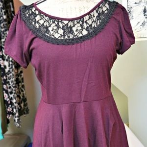 * Maroon and Black Lace Peplum Top from Hot Topic